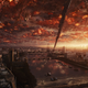 The destruction of London is the primary destructive scene in the movie.